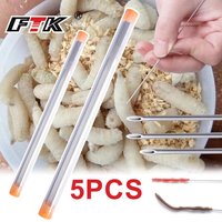 Earthworm Hooking Needle Stainless Steel Earthworm Gas Needle Portable Hollow Fishing Worm Penetrating Driller Fish Tool