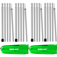 SANLIKE Camping Tent Tarp Poles Set for Canopy Awning Shelter Backpacking Hiking - Telescopic Adjustable Length Tent Rods