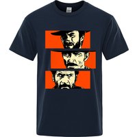 The Good the Bad and Ugly Blondie Angel Eyes Tuco Cowboy T Shirt Men Women Il buono brutto cattivo Oversized Cotton Tee shirt