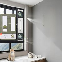 Pet Room Room Ventilator Fan No Punching Installation Tool Window Shield Litter Box Ventilation Anti-Backdraft