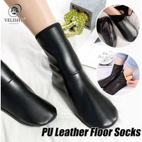 Hot Unisex Winter Warm Leather Thermal Boot Slipper Indoor House Soft Non-Slip Socks Soft Non Slip Socks For Men Women