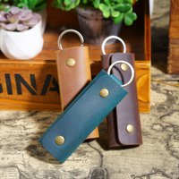 Genuine Leather Key Holder Minimalist Keychain Case Wallet Keys Storage Case Key Protector Multifunctional Men Women Car Key Bag