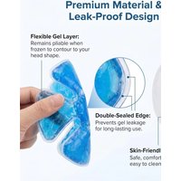 AliExpress NONE 2Pcs Reusable 5-Petal Helmet Cooling Gel Pack Leakproof Ice Insert for Hard Hat Bike Helmet Summer Heat Relief Cold Therapy