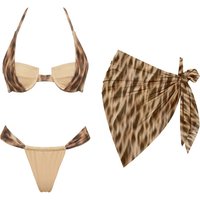 Push Up 3Pcs Sexy Bikini Set 2026 New Swimwear Women Swimsuit Female Brazilian Biquini Printed Swim Suit Beachwear Bathingsuit
