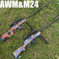 Nowy pistolet na kulki żelowe Awm&M24, strzela kulki żelowe o średnicy 7-8 mm, bezpieczna zabawka na zewnątrz dla chłopców, prezent na Nowy Rok.