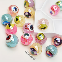 15mm glossy double-sided eyeball beads, in multiple colors, the perfect choice for craft party decoration, smooth surface