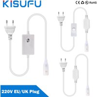 220V 230V COB LED Strip EU/UK Power Plug With Switch/Dimmer Plug For 10MM Width COB LED Strip Light