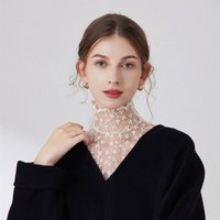 Beautiful Petal Fake Collar Black Detachable Lapel False Blouse Lace False Collar Girl