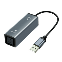 A68Z USB To Optical Audio Converter USB To SPDIF Adapter 24Bit/96KHZ Audio Adapter For Connecting Laptop To Soundbar