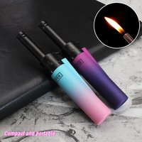 Long Tube Mini Gas Lighter Open Flame Butane Lighter Portable Igniter Suitable for Kitchen Gas Stove Outdoor Camping Ignition
