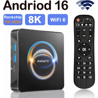 Android 16.0 Smart Tv Box 8K HD Streaming IPTV Media Player HDMI Bluetooth Dual WiFi 2.4G&5G Set Top Box Support YouTube Netflix