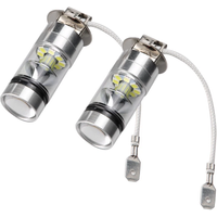 2Pcs H3 6000K 100W LED 20-SMD High Power Fog Driving DRL Light Bulbs