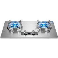 Hot Selling Gas Cooker LPG Smart Timer Gas Cooktops Stainless Steels Top Battery 2 Burner Gas Stove for Kitchen