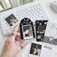 Kawaii Heart Shaped Photocard Holder Kpop Idol Photo Card Holder With Keychain Cute Star Music Dolphin Design For Bag Decoration