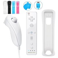 2 In 1 Wireless Remote Gamepad Silicone Case Included Optional Motion Plus For Nintendo Wii/Wii U Family Gaming Accessories Tool