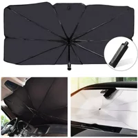 Car Sun Umbrella Shield Telescopic Umbrella Handle Sun Screen Front Block Protection Heat Insulation Can Be Bent Shading Curtain