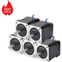 Moteur pas à pas Nema 17 pour imprimante 3D CNC XYZ, pipeline 48mm, moteur pas à pas 4 fils, 17HS19-2004l's, 59Ncm, 84oz.in, 5 pièces