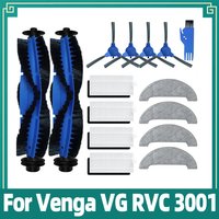 Fit For Venga VG RVC 3000 3000BK 3001 Robot Vacuum Clenaer Spare Main Side Brush Hepa Filter Mop Rag Wipe Parts Accessories