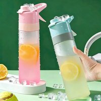 1-4PCS Spray Sports Water Bottle with Handle Unisex Portable Outdoor Fitness Mist Sprayer Reusable BPA Free Gift for Men Women