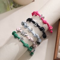 HECHENG,Handcrafted Colourful A-Z Silvery Color Customised Letter Charm Bracelet Sporty Casual Style Jewellery 1 Piece