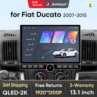 Junsun 13.1″ QLED Bezprzewodowe Radio Samochodowe CarPlay Android Auto do Fiat Ducato Peugeot Boxer Citroen Jumper 2006-2015 DSP SWC RDS GPS