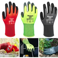 1 Pairs Gardening Gloves for Women & Men Nitrile Coated Garden Gloves Protect Against Cuts and Dirt Breathable Stretchable Nylon
