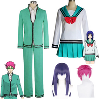 Anime The Disastrous Life of Saiki K. Saiki Kusuo Teruhashi Kokomi Cosplay Costume JK School Uniform Wig Man Woman Campus Suit