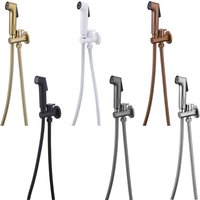 Brushed Rose Gold Brass Handheld Toilet Bidet Sprayer Bath Accessories Black Bidet Faucet for Bathroom Sprayer Shower Head Self