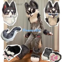 Kawaii Fursuit Animal Head Beast Costume Fursuit Furry Head Cute Dog Wolves Beast Head Costumes And Accessories Suit