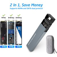 Dual Protocol M2 NVMe NGFF SATA SSD Case 10Gbps HDD SSD Box to USB3.1 External Enclosure Box for 2230 2242 2260 2280 M/B&M Key