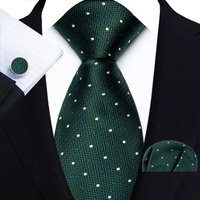 Mens 8cm Necktie Luxury Polka Dot Floral Novelty Wedding Neck Tie For Men Hanky Cufflink Tie Set For Daily Wear Business Party