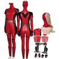 Ladies Death Cosplay Fantasy Costume Pool Mask Women Roleplay Wade Wig Jumpsuit Belt Gloves Outfits Halloween Carnival Suit