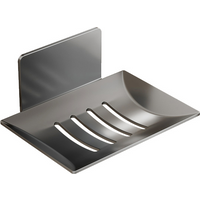 1PC Carbon Steel No Punching Required Soap Rack Household Bathroom Wall Mounted Filterable Water Soap Storage Rack