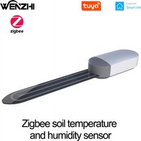 ZigBee Soil Sensor Temperature And Humidity Detection Moisture Outdoor Waterproof Battery Powered Tuya Smart Life Remote Control