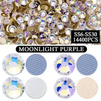 Wholesale Moonlight/2088Moonlight Top Quality Non Hotfix & Hotfix Rhinestones Glitter Glass Crystals for DIY Nail Crafts Decora