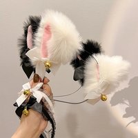 Fox Cat Ear Hair Band Popular Plush Cat Ear Headband Animal Cosplay Cat Ears Sexy Black White Headband Hair Accessories