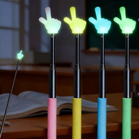 Glow-In-The-Dark Retractable Finger Reading Stick, Colors Are Random, Glow-In-The-Dark Finger Stick for Reading at Night, Teaching Equipment and Supplies, Teaching Stick Finger Reading Stick, School