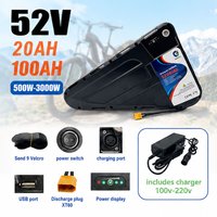 Dreieckiger E-Bike-Akku 52V 20-40AH, wasserdichter Hartschalenkoffer, Hochleistungs-Akkupack, starke Leistung, geeignet für 350W bis 1000W Motoren, Mountainbike-Akku, Lieferung aus Polen.