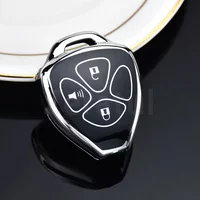 For Toyota Auris HiLux Corolla Fortuner Prado Verso Camry Reiz Yaris Vitz Vios Rav4 Ractis TPU Car Key Case Cover 2/3/4 Buttons
