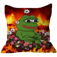Pepe The Frog Meme Anime Office Cushion Pillowcase Car Cushion Cover45X45CM Lumbar Pillowcase Sofa Pillowcover