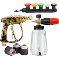 Ergonomic Pressure Washer Water Gun, Quick Connect Hose Nozzles for Karcher Nilfisk Parkside Car Cleaning