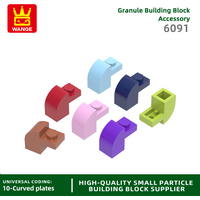 Wange 163Pcs/Lot 6091 1x2x1 Curved Building Blocks Moc Colorful Parts Compatible with Brick DIY Children Toys Assembly Gift Box
