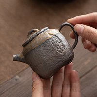 Retro Japanese Style Pot Teapot Kung Fu Coarse pottery Tea Making Device Tea Infuser Tea Kettle Chinese Small Teapot