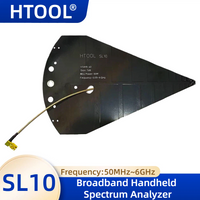 HTOOL 50MHz-6GHz Wideband High Gain Log Periodic Antenna SL10 Full Band Transmit-Receive Test Lateral Antenna 7dB Gain