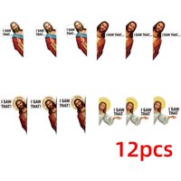 3pcs Jesus I Saw That Stickers 3In Funny Jesus Stickers Car Window Laptop Skateboard Water Bottle Guitar Computer Room Decor