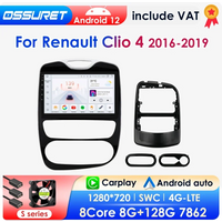 8G 128G Android Autoradio für Renault Clio 4 2016 - 2019 Wireless CarPlay Android Auto Kein 2 Din 2din DVD Octa Core 7862