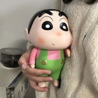 Anime Cartoon Shin-chan Piggy Bank Figurine Model Creative Desktop Decoration & Savings Bank Gift