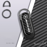Keyring Pendant Gift New Carbon Fibre Car Keychain Creative For Benz AMG Exclusive A C E R V Class CLA CLS C180 C200 W204 Access