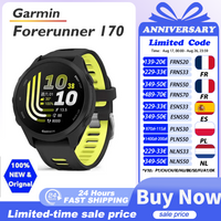 Garmin Forerunner 170 1,2'' AMOLED BIS ZU 10 TAGE AKKULAUFZEIT 5 ATM wasserdicht 80+ Eingebaute Sport-Apps Garmin 170 Garmin-Uhr Garmin-Smartwatch Garmin-Sportuhr