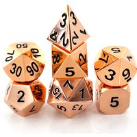 7PCS Metal Polyhedral Dices Set High Quality Multicolour Mold Role Playing Digital Board Table Game Gold Plated Toy for Adult